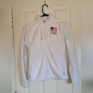 Team USA 2016 Gymnastics White Fleece Jacket Size S